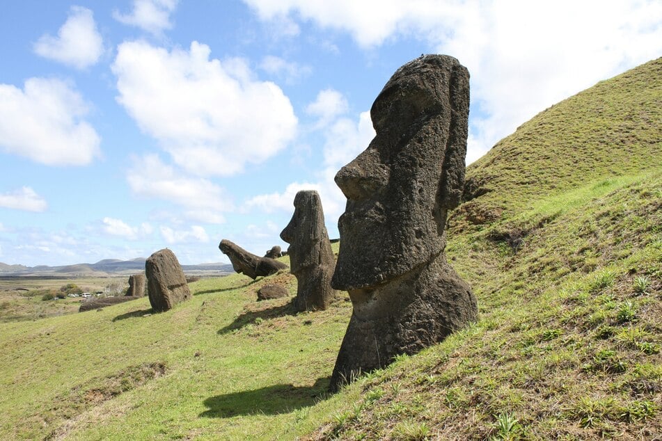 Easter Island, located in the Pacific Ocean 2,300 miles from the coast of Chile, is best known for the enigmatic "moai" stone statues of humans carved by the Rapanui people.