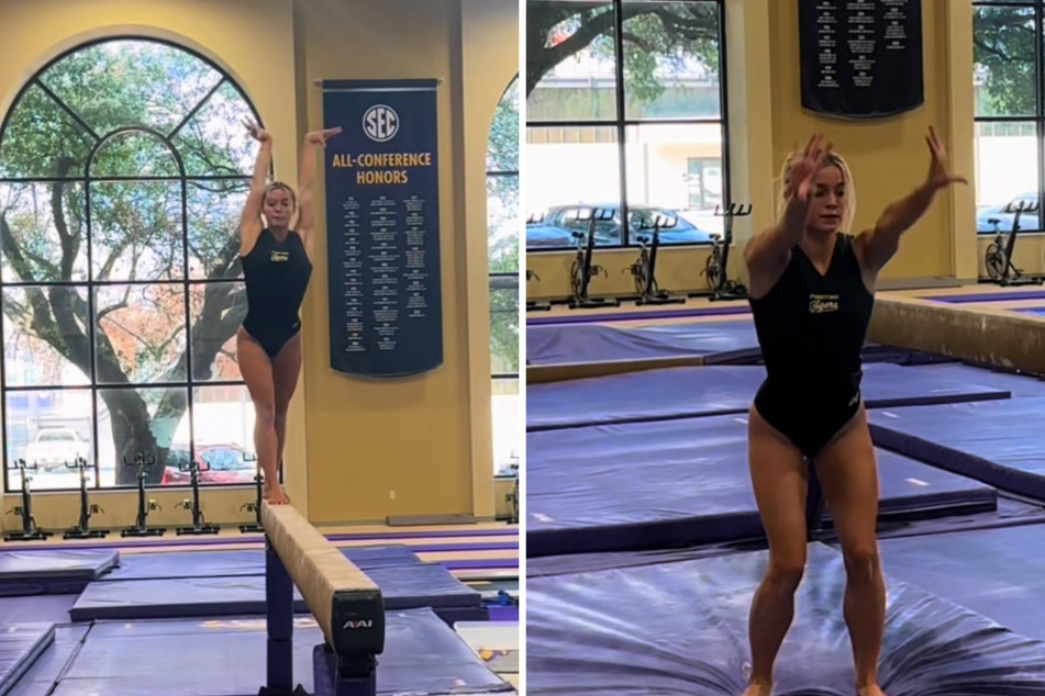 In a viral TikTok, Olivia Dunne gave fans a glimpse of her off-season training that included the addition of a new competition event added to her resume.