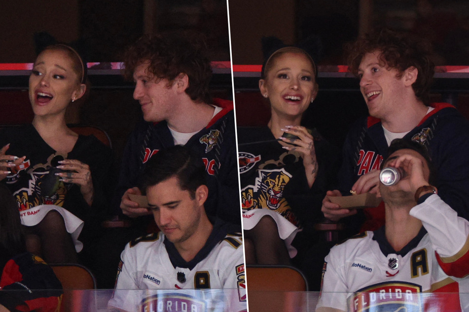 Ariana Grande and boyfriend Ethan Slater step out for Stanley Cup date night