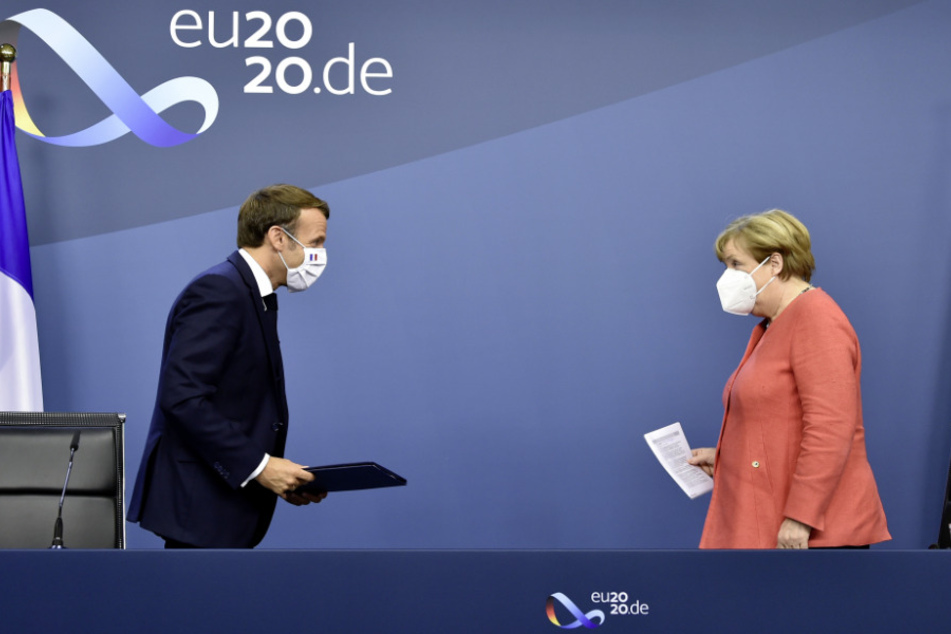Frankreichs Präsident Emmanuel Macron (42) und Bundeskanzlerin Angela Merkel (64).