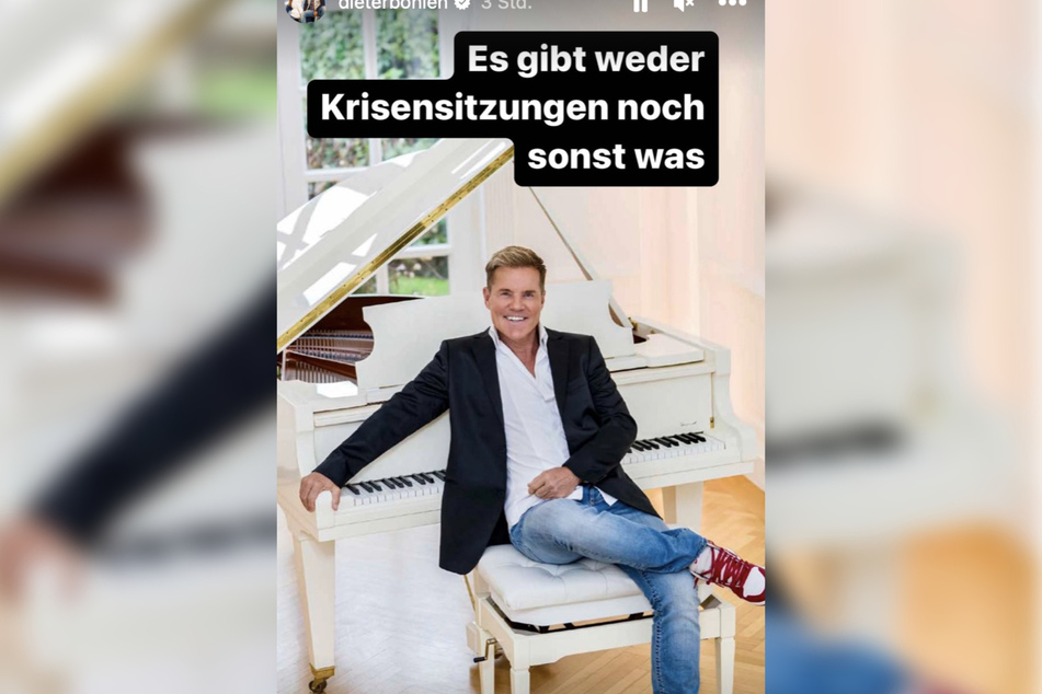 Dieter Bohlen (68) leugnet eine Krisensitzung auf Instagram.