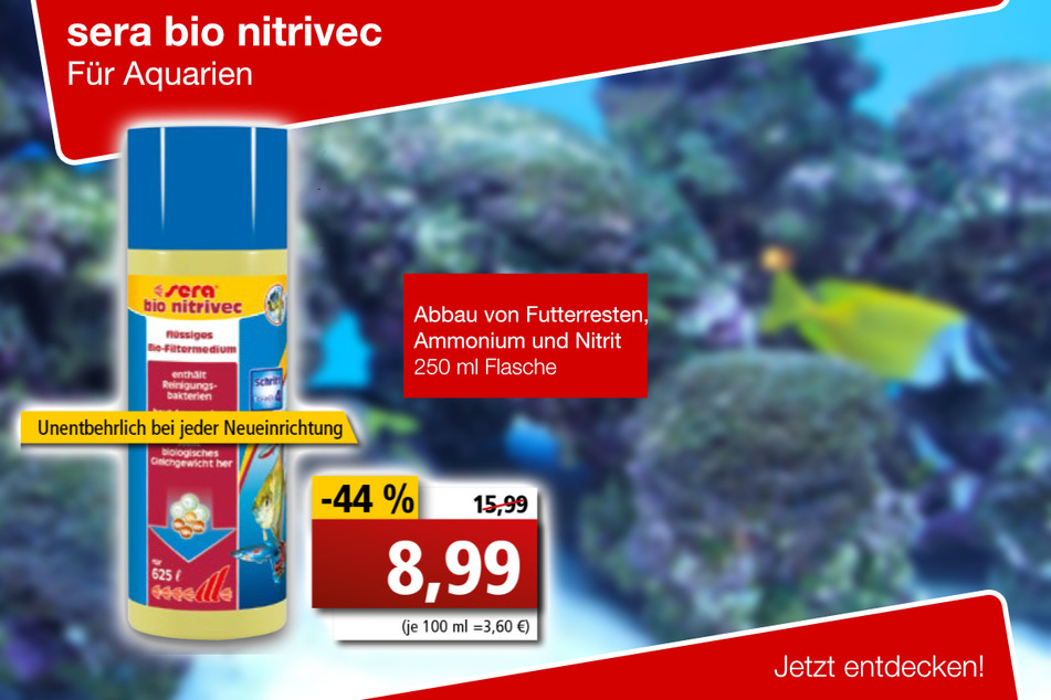 sera bio nitrivec für Aquarien (verfügbar nur in Coswig und im Elbepark)