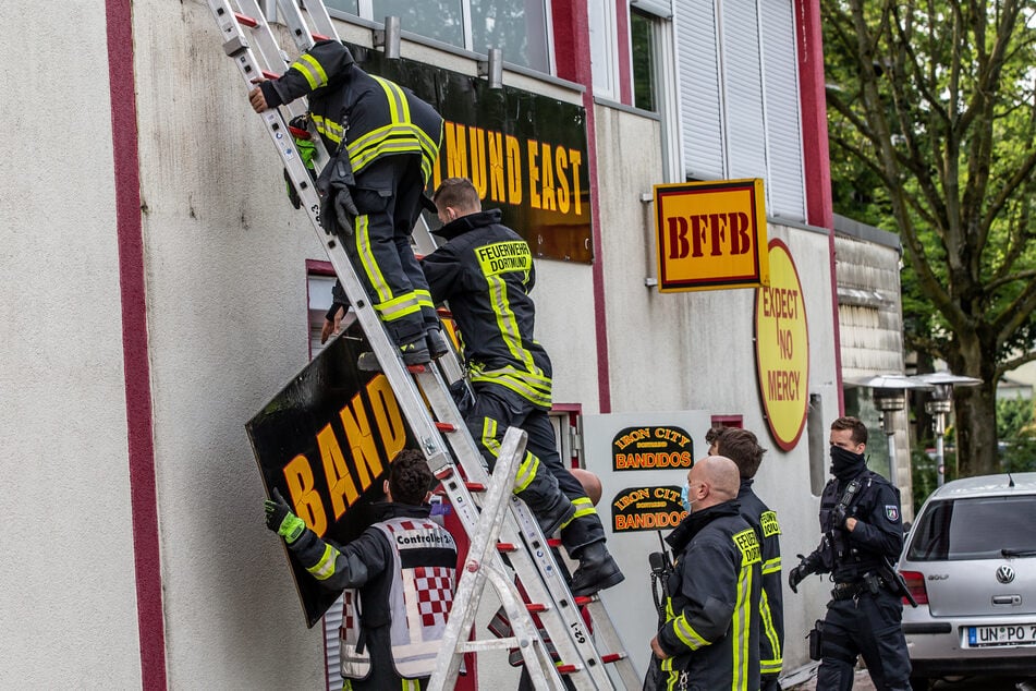 Die Schilder an den Vereinsheimen der Rockergruppe "Bandidos" waren 2021 entfernt worden. (Archivbild)