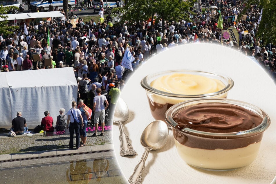 Köln: Süßer Trend erobert Köln: "Pudding mit Gabel essen" auf der Uniwiese