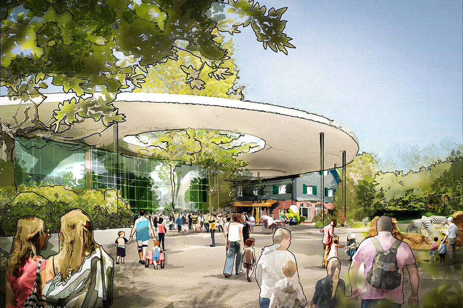 Der Eingangsbereich des Kölner Zoos soll laut dem Masterplan 2030 neu gestaltet werden. Unterstützt wird das Vorhaben vom Planungsbüro "Zooquariumdesign".