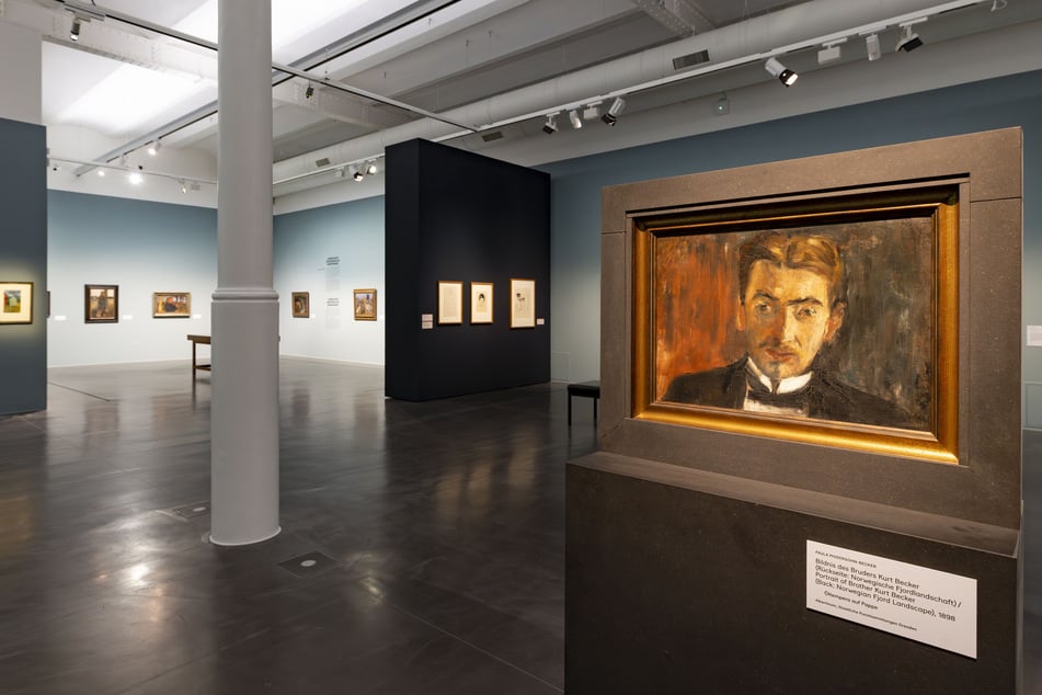 Etwas streng blickt der Bruder von Paula Modersohn-Becker aus einem ihrer Bilder. Die luftige Hängung im Albertinum erlaubt eine eingehende Betrachtung der einzelnen Werke zweier großer Künstler.