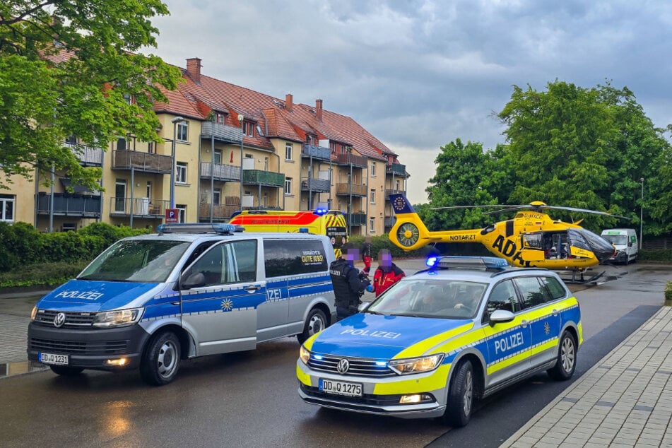 Neben dem Rettungsdienst und der Polizei war auch ein Rettungshubschrauber im Einsatz.