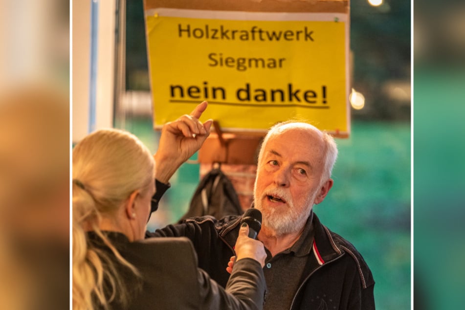 Gert Rehn (79) kämpft seit Jahren gegen ein Holzkraftwerk in Siegmar.