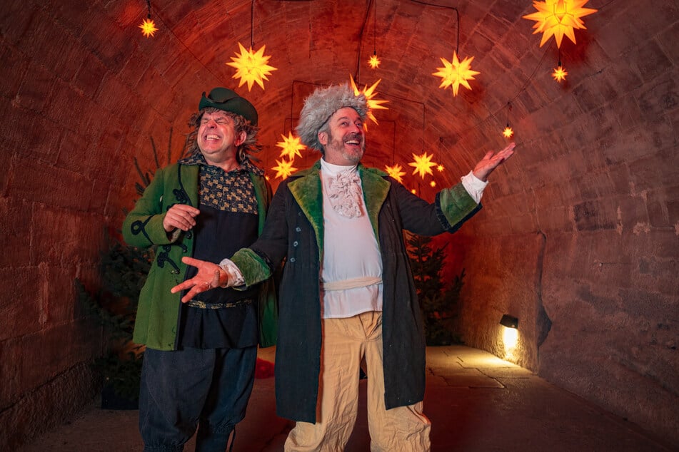 Thomas Fedrowitz (57, l.) und Moritz Röhl (54) vom Theater Buffo werden die Gäste unterhalten.