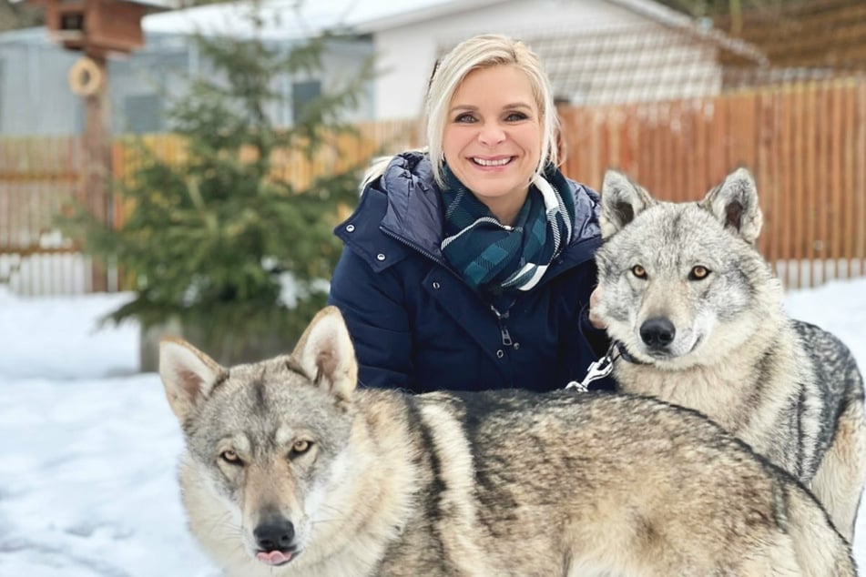 Schlagerstar und Moderatorin Uta Bresan (56) hat sich auf den ersten Blick in die Wolfshunde verliebt.