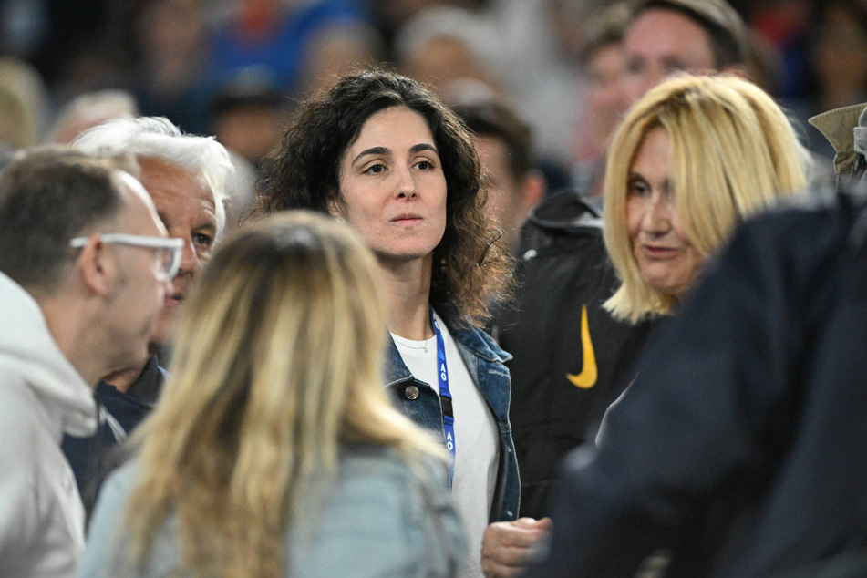 Rafael Nadals Ehefrau Maria Francisca Perullo (34) weinte auf der Tribüne bittere Tränen. Hier ist sie während des Matches zu sehen.