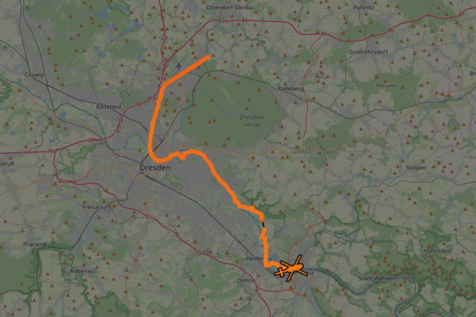 Der Jungpilot flog den Elbverlauf ab.