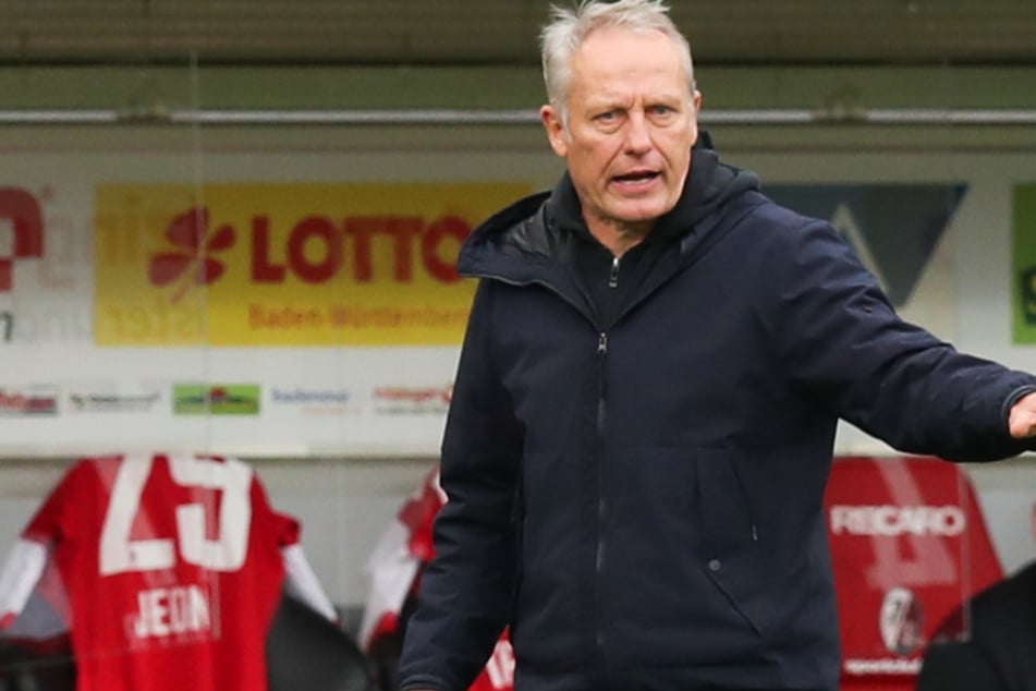 Auch an der Seitenlinie ist er immer lautstark zu hören: SC-Freiburg-Trainer Christian Streich (55).