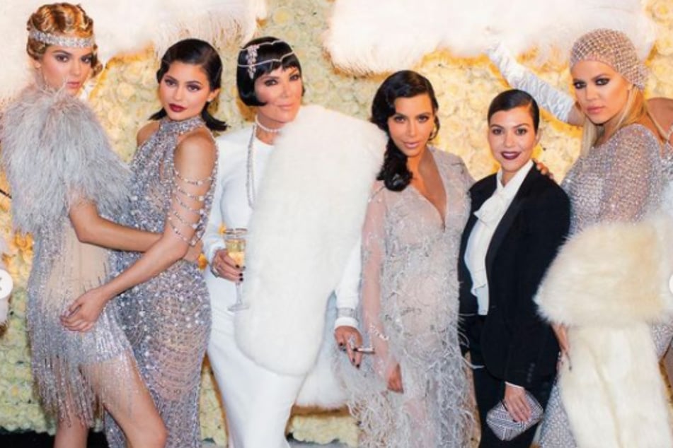 Kris Jenner shared a throwback photo of her daughters at a party.