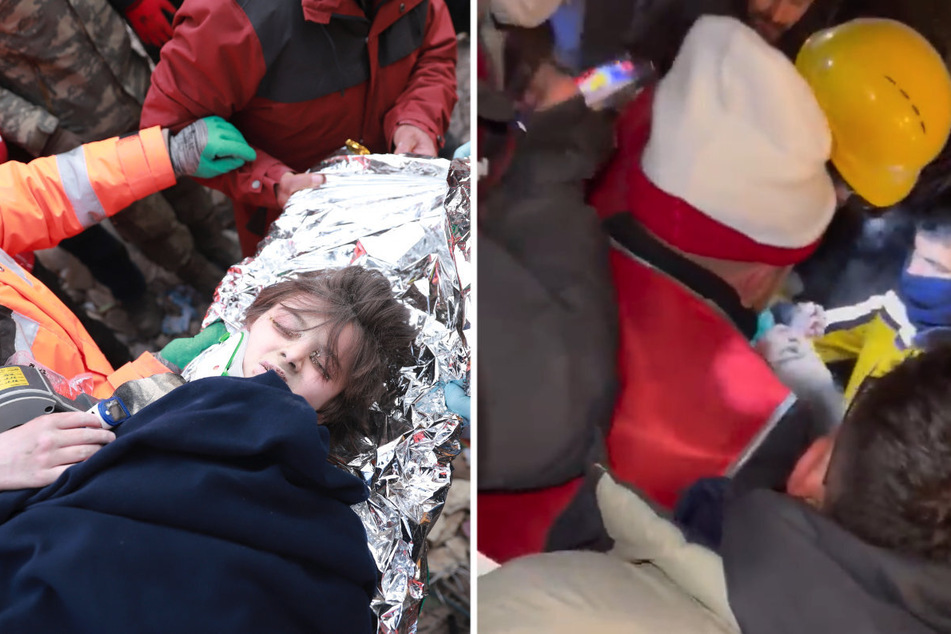 Rescuers in Kahramanmaraş (l.) and Gaziantep have found survivors under the rubble in the aftermath of the earthquakes that hit Turkey and Syria.