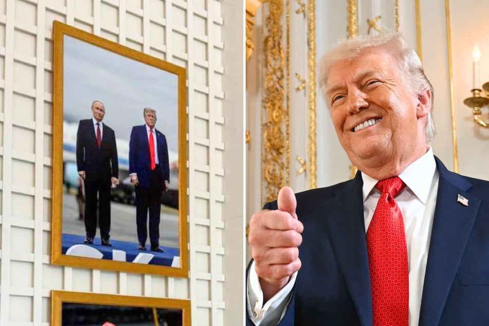 Trump slammed for hanging photo of himself and Putin at the White House