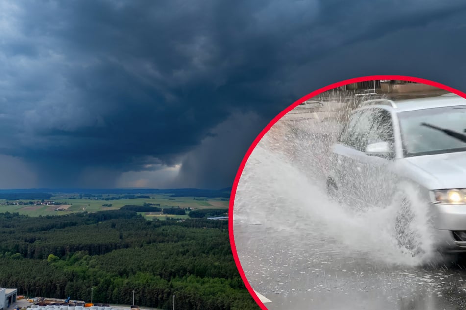 Unwetter in Bayern: Starkregen sorgt für Überschwemmungen