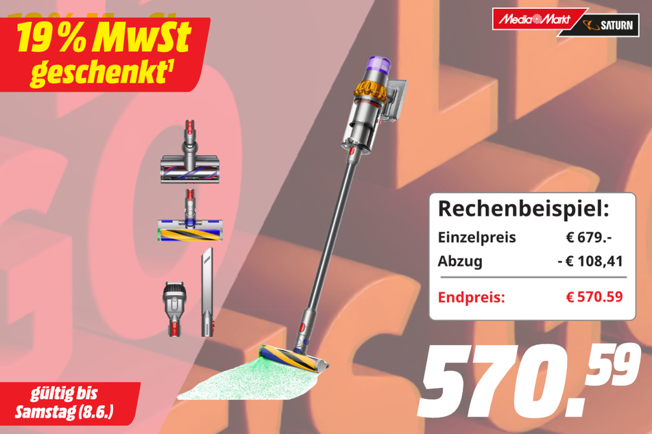 Dyson-Staubsauger für 570,59 Euro.