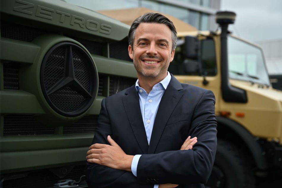 Dennis Kinzelmann, der Daimler-Truck-Defence-Chef, informiert über die Zukunft des Unternehmens.