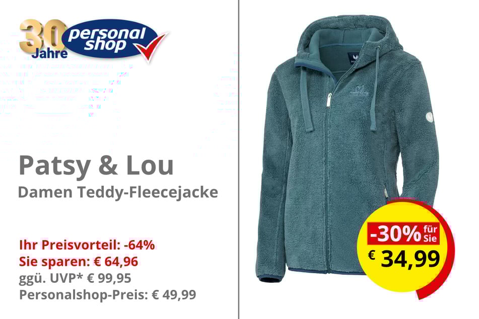 Patsy & Lou Damen Teddy-Fleecejacke