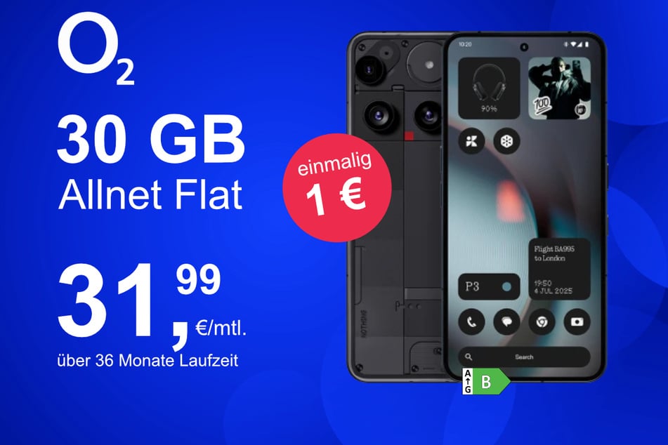 Das Nothing Phone (3) + CMF Headphone Pro im o2 Mobile M für einmalig 1 Euro.