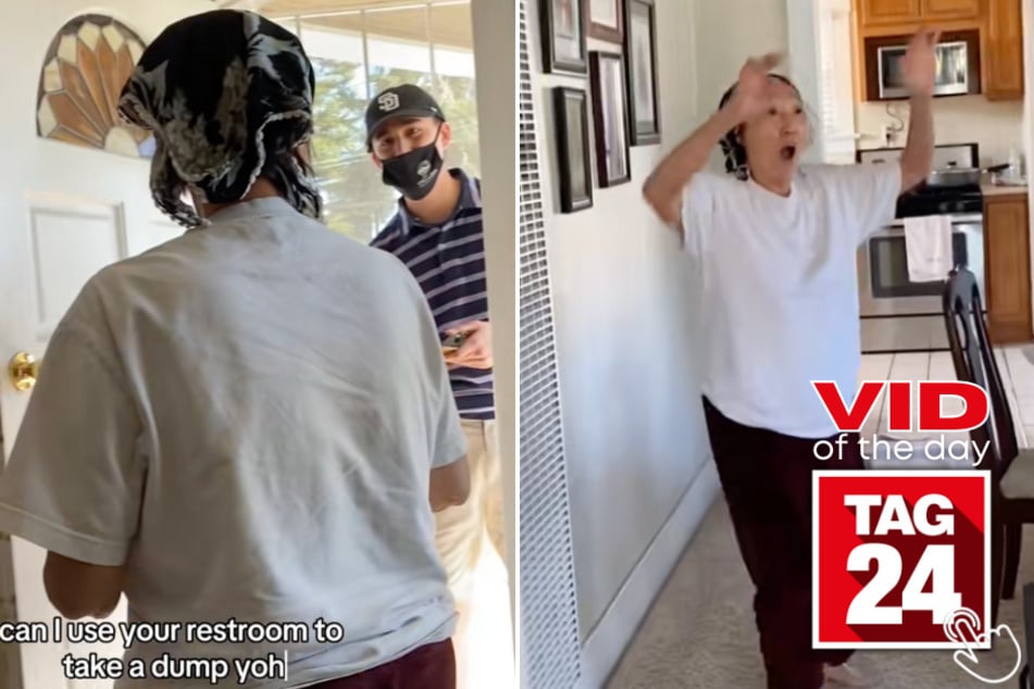 This soldier dressed up as an Amazon delivery driver to surprise his grandma after 2 years away, and her reaction is pure gold!