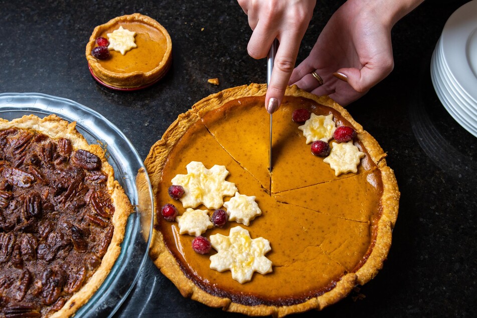 Homemade pumpkin pie is a delicious treat for the whole family.