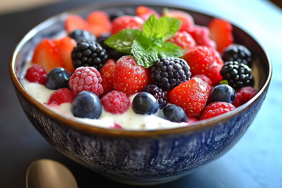 Probiere das Rezept des Tages vom 17.8.2024: Sommerliche Beeren-Bowl.