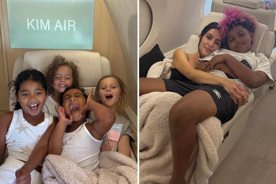 Kim Kardashian's latest trip included a private jet, mocktails, and quality time with the kids!