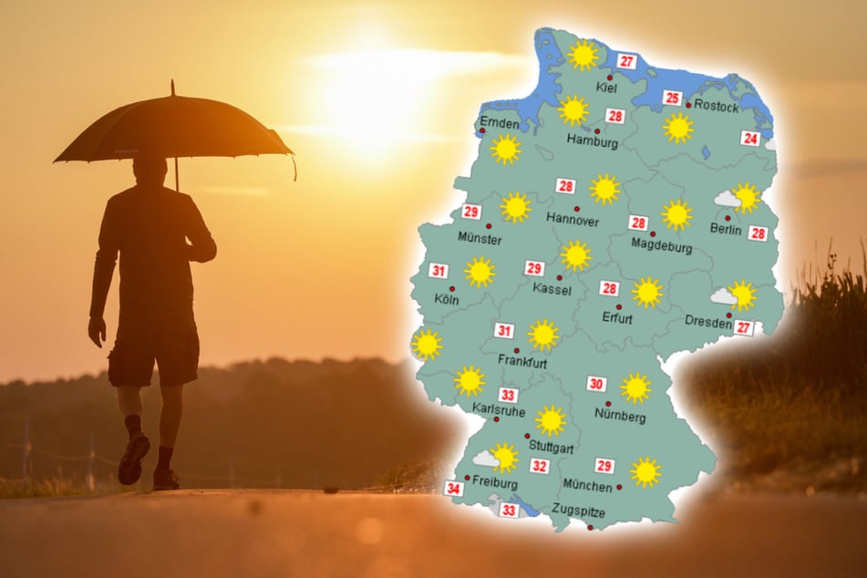 36 Grad und es wird noch heißer: Hoch "Jochen" bringt den Sommer zurück!