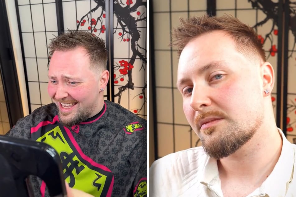 Der 29-Jährige muss lachen, als er sich erstmals sieht. Das hätte er so dann doch nicht erwartet. Schlussendlich akzeptiert er aber seinen neuen Look.