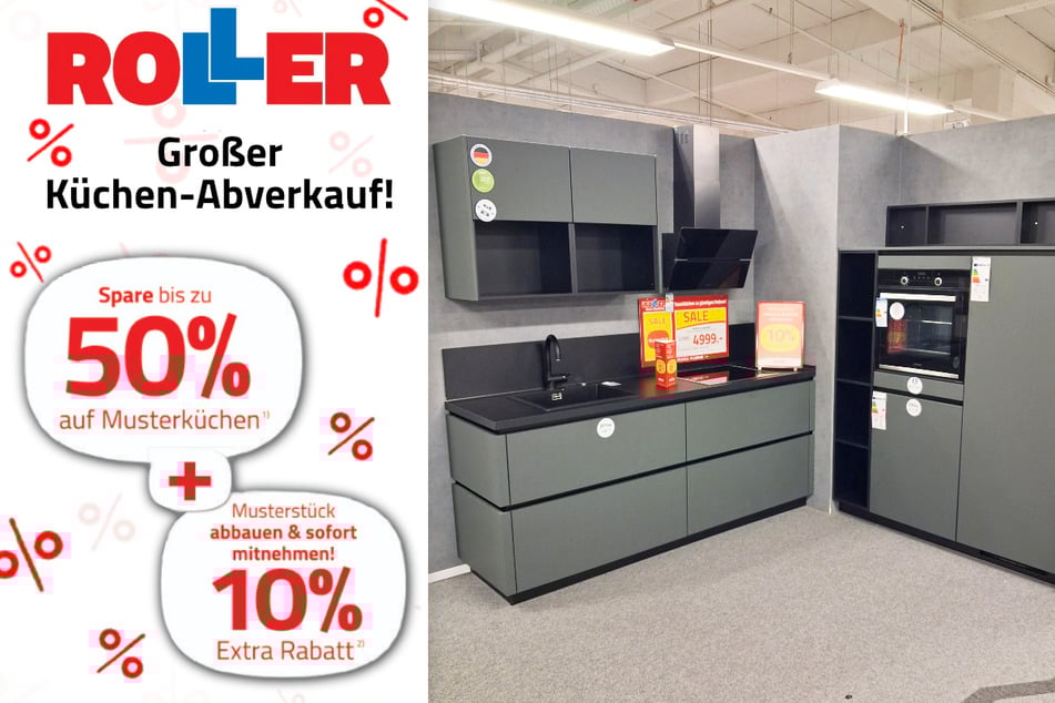 Abbildung zeigt vorrätige Musterküche im Abverkauf.