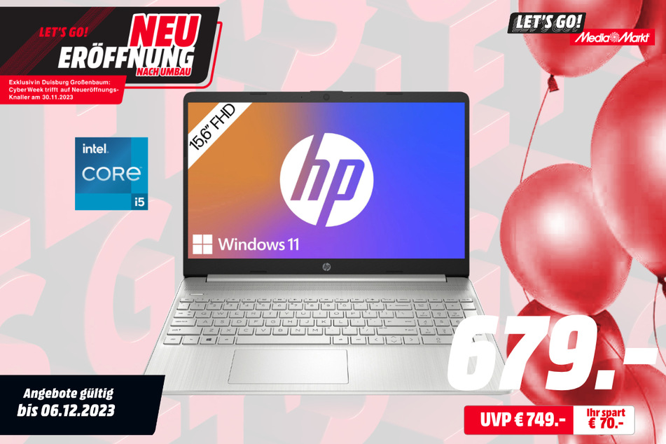 HP-Notebook für 679 statt 749 Euro.