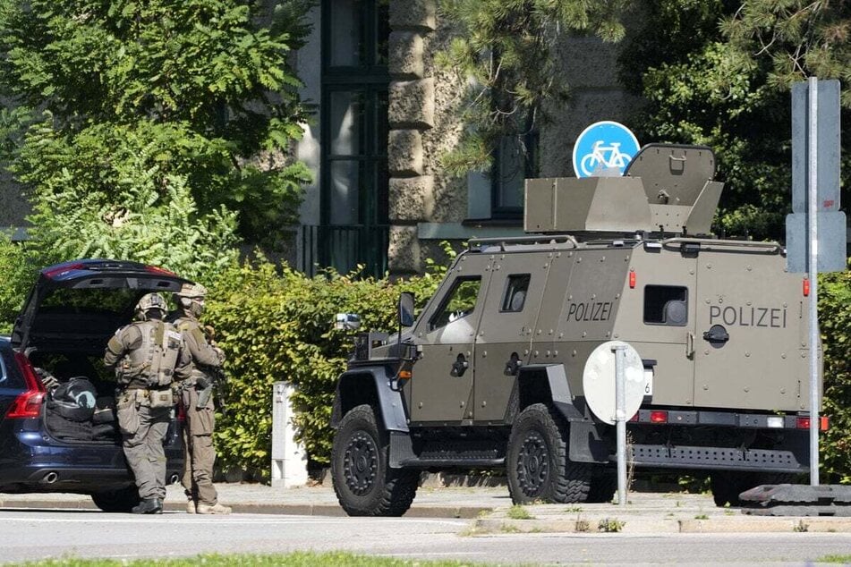 Auch spezielle Fahrzeuge der Sondereinsatzkräfte waren in der Münchner Innenstadt den ganzen Tag über vermehrt zu sehen.