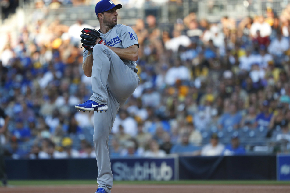 Dodgers pitcher Max Scherzer struck out seven and allowed no runs in LA's win over Cincinnati on Saturday.