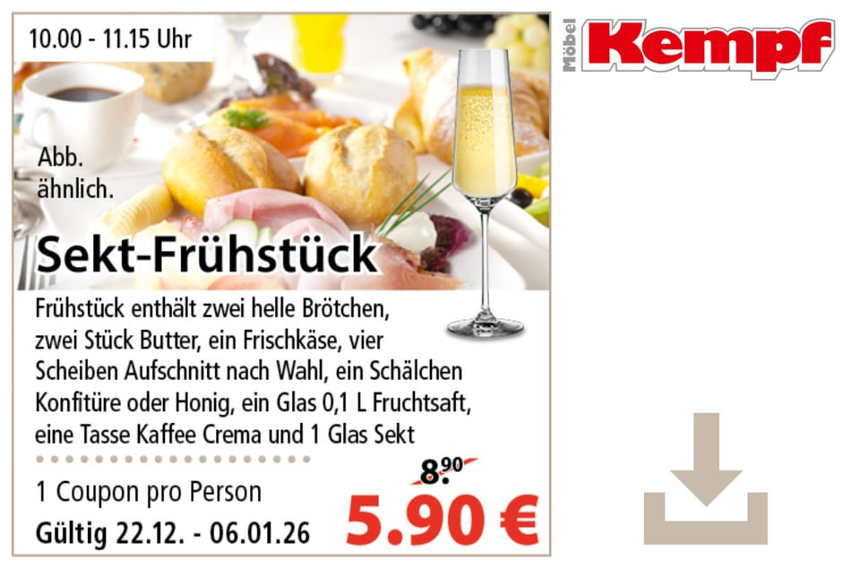 Hier klicken und den Coupon herunterladen.