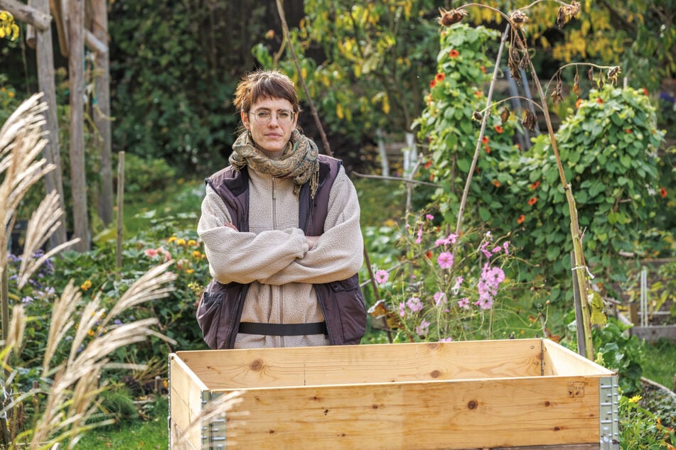 Caroline Knoblich (38) leitet den Interkulturellen Gemeinschaftsgarten in Prohlis.