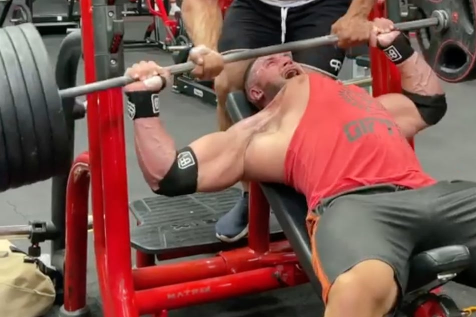 Instagram video shows bodybuilder's horrific bench press injury