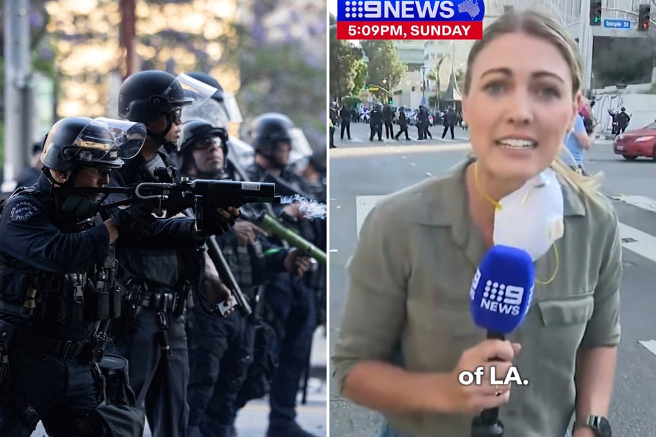 An Australian reporter was shot with rubber bullets by Los Angeles police as she covered the ongoing protests against the aggressive immigration raids enforced by President Donald Trump.