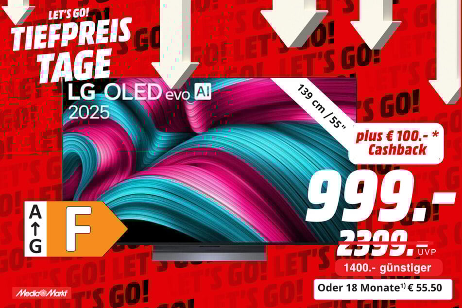 55-Zoll LG-Fernseher für 999 statt 2.399 Euro.
