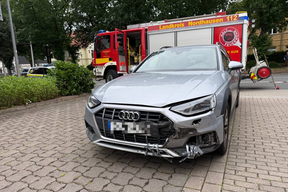 Die Unfallspuren am Audi waren nicht so heftig wie am Dacia.