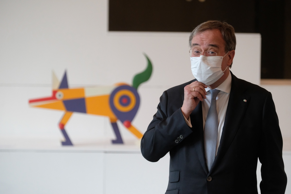 CDU-Chef Armin Laschet (60) zu Besuch im Bauhausmuseum in Dessau-Roßlau. Der Kanzlerkandidat hatte zwei Tage lang Sachsen-Anhalt besucht.