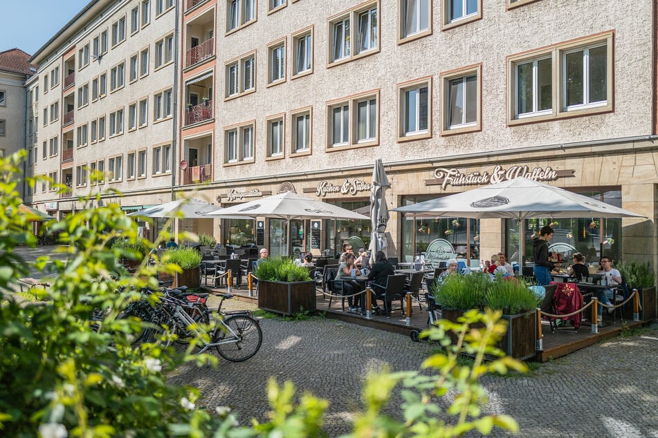 ... neben dem beliebten Café "Milchmädchen" an der Grunaer Straße.