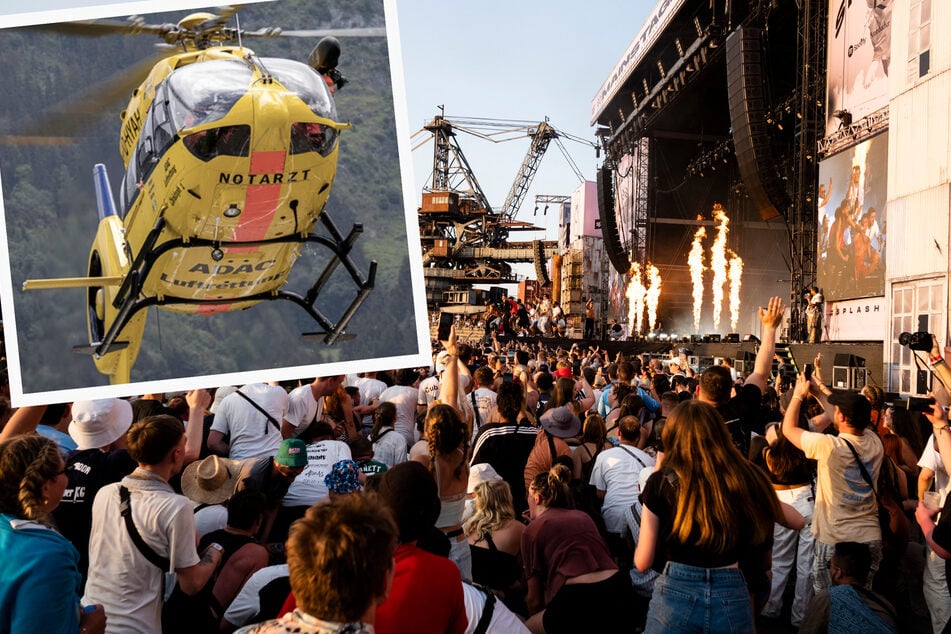 Hubschrauber landet auf Gelände vom "Splash!"-Festival: Besucher (24) schwer verletzt