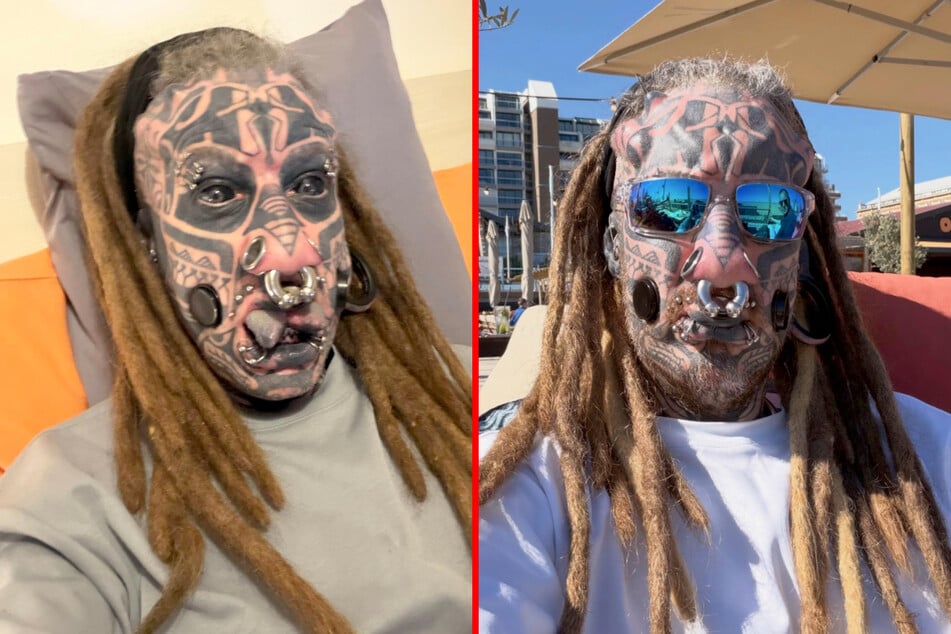 Kaoriki has covered his entire body in radical body modifications, including demonic horns, a split tongue, and tattooed eyeballs.