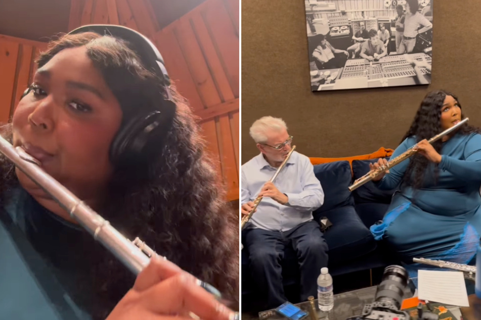 Lizzo gets real about her flute-playing journey with an Instagram post in honor of her idol, Sir James Galway.