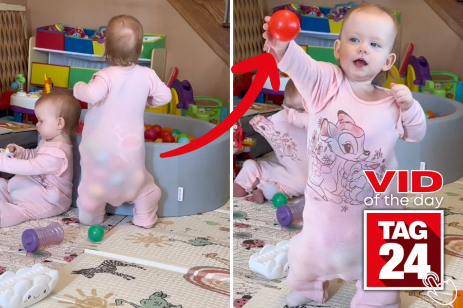 Today's Viral Video of the Day features a little girl who somehow tucked all of the balls from her ball-pit in her onesie!