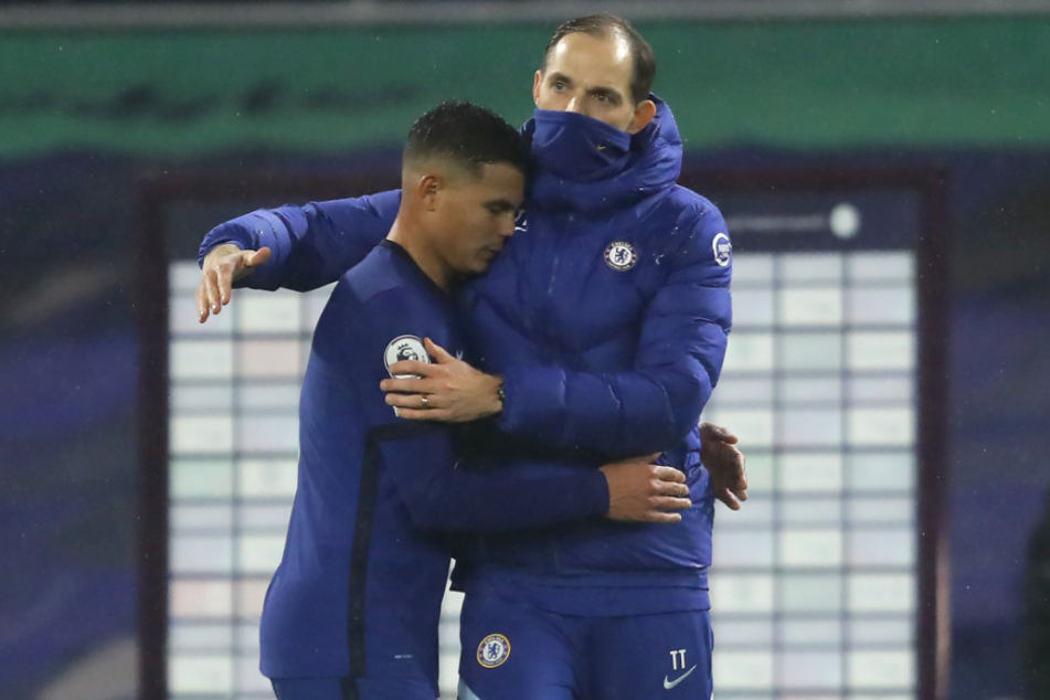 Ex-PSG-Kapitän Thiago Silva (36, l.) und Thomas Tuchel (47, r.) arbeiten nun auch beim FC Chelsea zusammen.