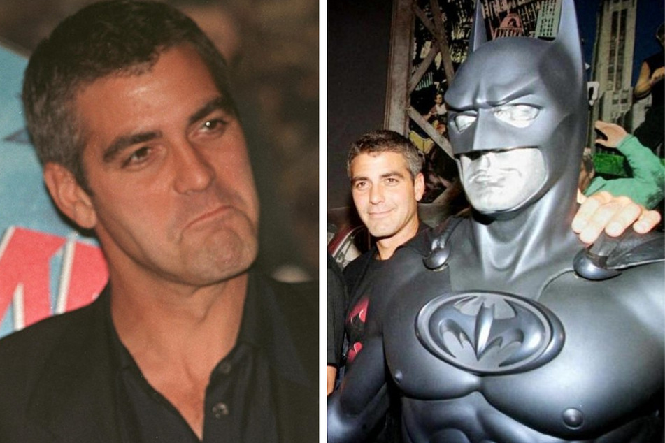 The Batman costume (r.) worn by George Clooney in the 1997 film Batman &amp; Robin is being auctioned with bids starting at a whopping $40,000.