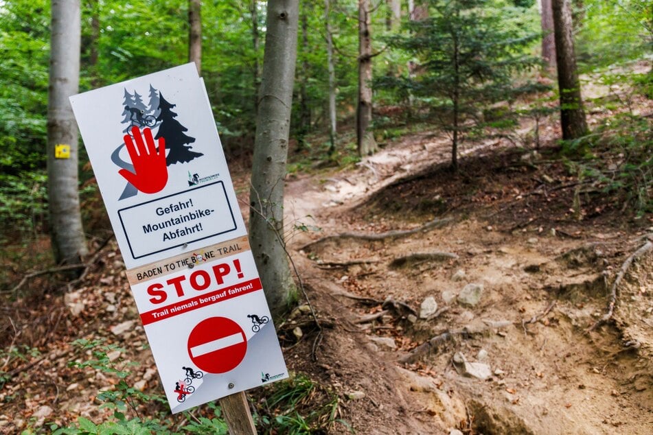 Der Draht wurde im Bereich einer Mountainbike-Strecke gespannt. (Symbolbild)